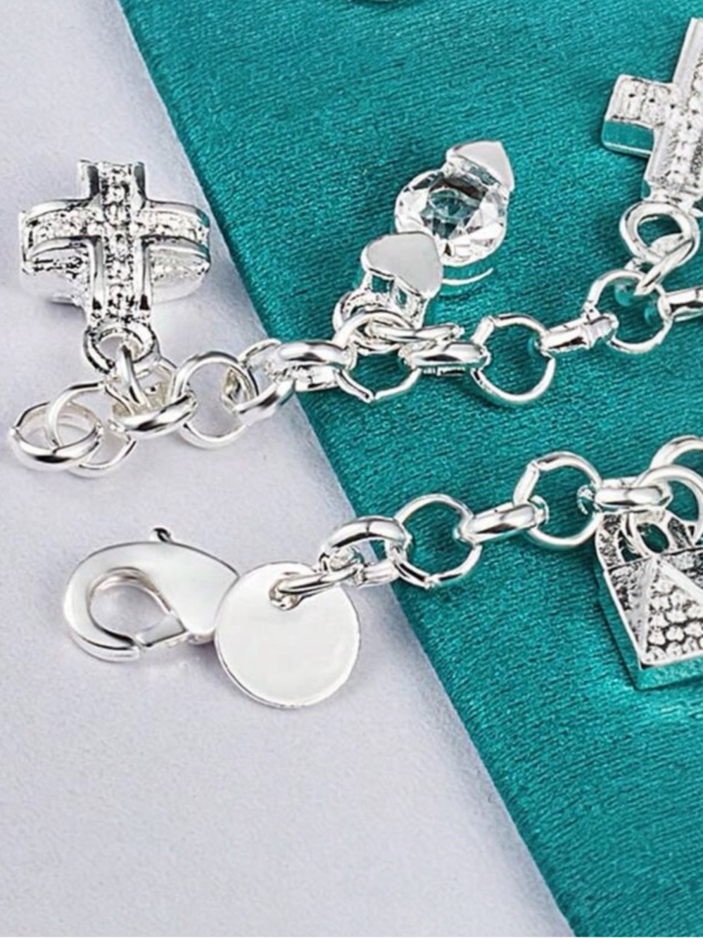 ๐ชท Silver Dangle Charm Bracelet - Picture 5 of 5